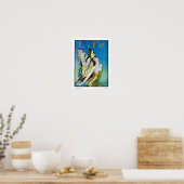 Art nouveau meisje  poster (Keuken)