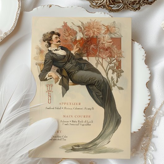 Art Nouveau Menu Kaart