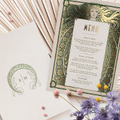 Art Nouveau Menu Kaart Alphonse Mucha  Deco