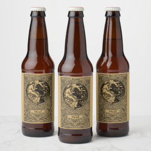 Art Nouveau Mermaid Bier Etiket