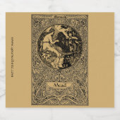  Art Nouveau Mermaid Bier Etiket (Enkel label)