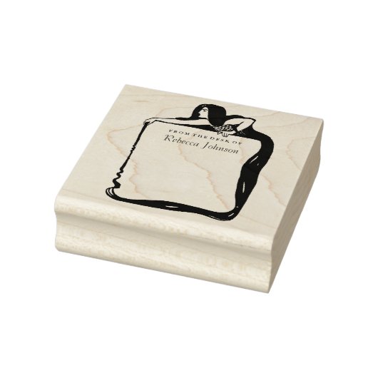 Art Nouveau Mermaid Rubberstempel (Stempel)