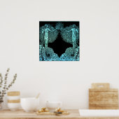 Art Nouveau Mermaids of the zee Poster (Keuken)