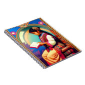 Art Nouveau Mexicaans Meisje Lezen Notitieboek (Rechterzijde)