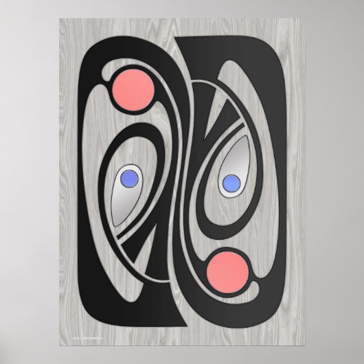 Art Nouveau Middeleeuwse MashUp 18x24 Poster (Voorkant)