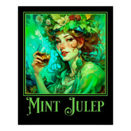 Art Nouveau Mint Julep Perfect Poster