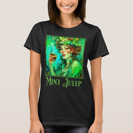 Art Nouveau Mint Julep T-shirt (Voorkant)