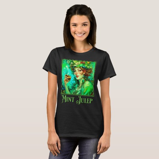 Art Nouveau Mint Julep T-shirt (Voorkant volledig)