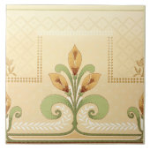 Art Nouveau Missie Stijl Bloemen Boeket Frieze Tegeltje (Voorkant)