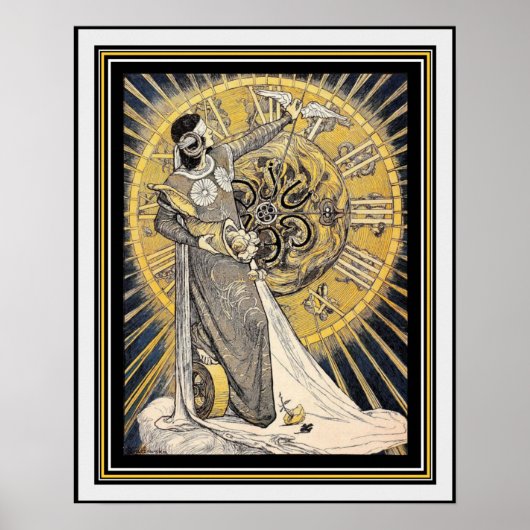 Art Nouveau Moeder Natuur 16 x 20 Poster (Voorkant)