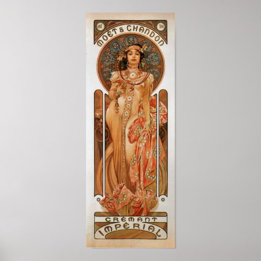  Art Nouveau Moët Chandon Crémant Impérial Poster (Voorkant)