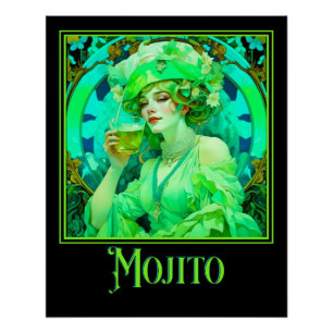 Art Nouveau Mojito Perfect Poster