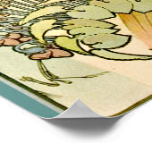 Art Nouveau Monaco Monte Carlo door Alphonse Mucha Poster (Hoek)