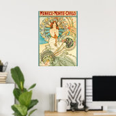 Art Nouveau Monaco Monte Carlo door Alphonse Mucha Poster (Thuiskantoor)
