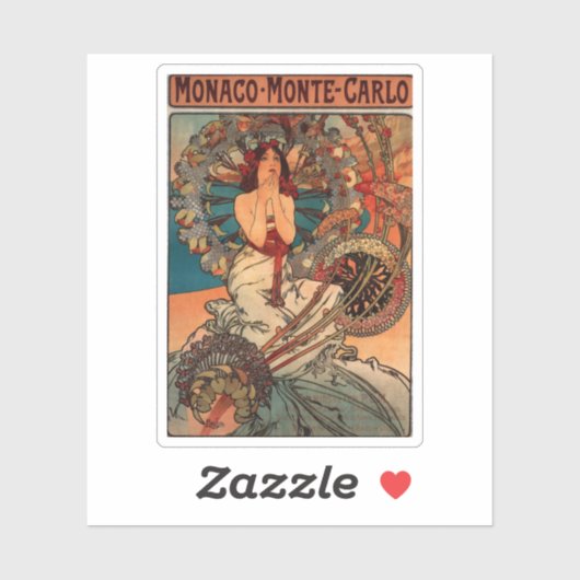 Art Nouveau Monaco Monte Carlo Sticker (Vel)