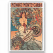Art Nouveau Monaco Monte Carlo Sticker (Voorkant)