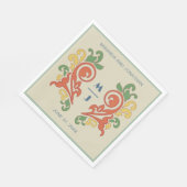 Art Nouveau Monogram Bruiloft Servet (Hoek)