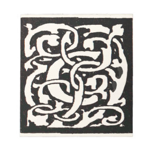 Art Nouveau Monogram C Letter Oud Notitieblok