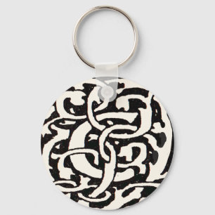 Art Nouveau Monogram C Letter Oud Sleutelhanger
