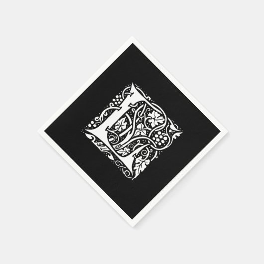 Art Nouveau monogram L antiek Servet (Hoek)