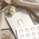 Art Nouveau Monogram Mucha Initialen Mailing Ronde Sticker<br><div class="desc">Druk je dankbaarheid uit met onze prachtige stickers met details geïnspireerd op de iconische Art Nouveau stijl van Alphonse Mucha. Dit monogram label is de perfecte manier om een vleugje elegantie en verfijning toe te voegen aan elke gelegenheid, van bruiloften, douches en verjaardagen tot bedrijfsevenementen en meer. De ingewikkelde details,...</div>