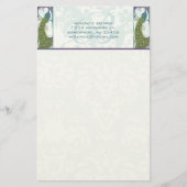 Art Nouveau Monogram Pauw Stationery Briefpapier (Voorkant)
