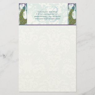 Art Nouveau Monogram Pauw Stationery Briefpapier