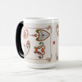  Art Nouveau Monogram schilderij van Mucha Magische Mok (Voorkant links)