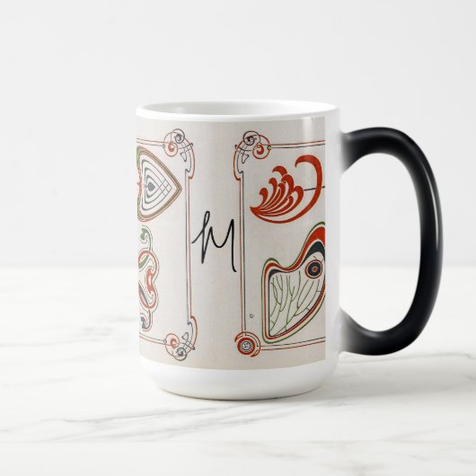  Art Nouveau Monogram schilderij van Mucha Magische Mok (Rechts)