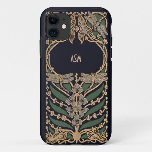 Art Nouveau-monogram uit de oude doos Case-Mate iPhone Case (Achterkant)