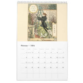 Art Nouveau Mooie Tuinman door Grasset Kalender (Feb 2026)