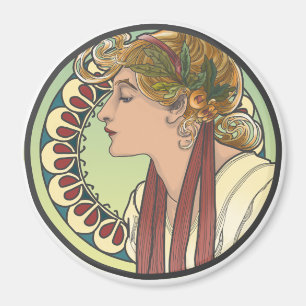 Art Nouveau, mooie vrouw Magneet