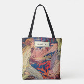  Art Nouveau Mooie Zeemeermin Gepersonaliseerd Tote Bag (Achterkant)