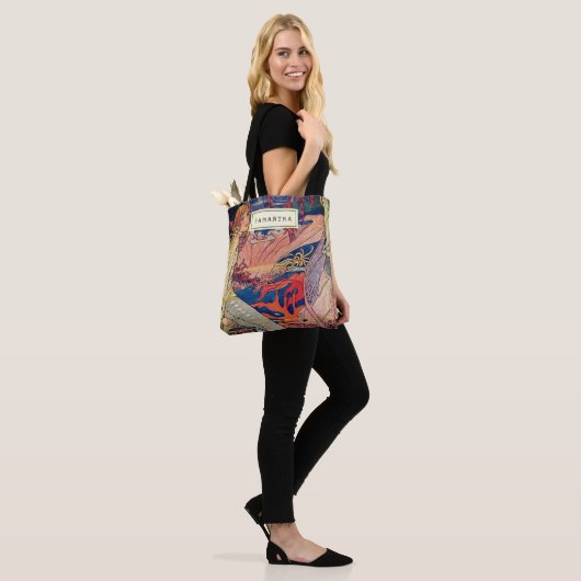 Art Nouveau Mooie Zeemeermin Gepersonaliseerd Tote Bag (Op model)