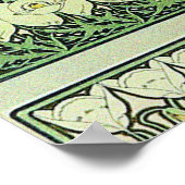 Art Nouveau Moon beroemd gemaakt door Alphonse Mu Poster (Hoek)