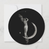 Art Nouveau Moon Meisje Kaart (Voorkant)