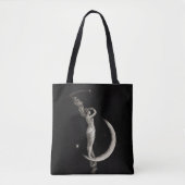  Art Nouveau Moon Meisje Tote Bag (Voorkant)