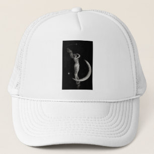 Art Nouveau Moon Meisje Trucker Pet
