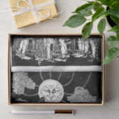 Art Nouveau Moon Mensen die ontkoppeling tekenen Tissuepapier (Geschenk)