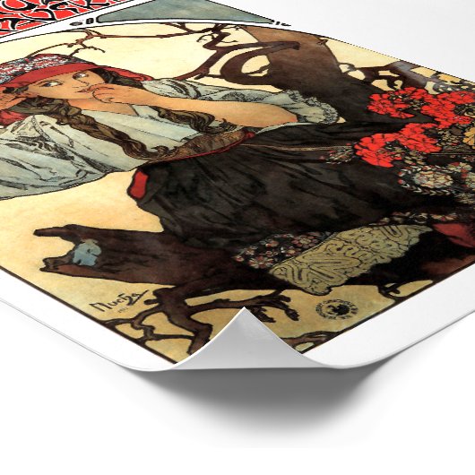  Art Nouveau Moravische Leraren Koor Mucha Poster (Hoek)