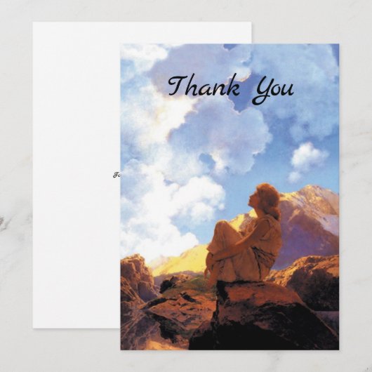  Art Nouveau Morning van Maxfield Parrish Bedankkaart (Voorkant / Achterkant)