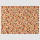 Art nouveau Morris herfst herfst levendige kleuren Tissuepapier (Voorkant)