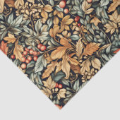 Art nouveau Morris herfst herfstbladeren pastelgro Tissuepapier (Detail)