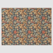 Art nouveau Morris herfst herfstbladeren pastelgro Tissuepapier (Voorkant)
