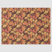 Art nouveau Morris herfst herfstbladeren terracott Tissuepapier (Voorkant)