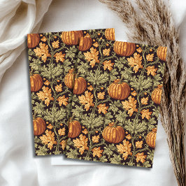 Art nouveau Morris herfst pompoen pastel groen Tissuepapier