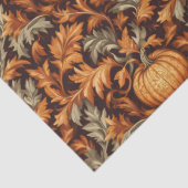Art nouveau Morris herfst terracotta ivoor bruin Tissuepapier (Detail)