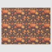 Art nouveau Morris herfstbladeren pompoenen Tissuepapier (Voorkant)