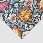 Art nouveau Morris kleurrijke levendige bloemen Tissuepapier (Detail)