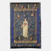 Art Nouveau Morris Lady Bird Flower Towel Theedoek (Verticaal)